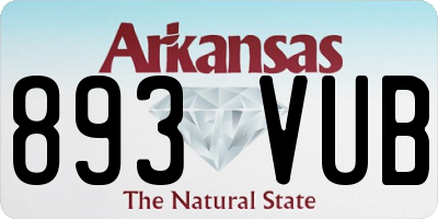 AR license plate 893VUB