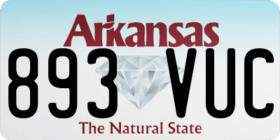 AR license plate 893VUC