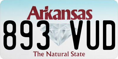 AR license plate 893VUD