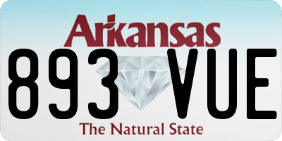 AR license plate 893VUE