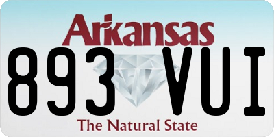 AR license plate 893VUI