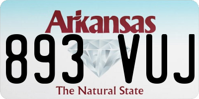 AR license plate 893VUJ