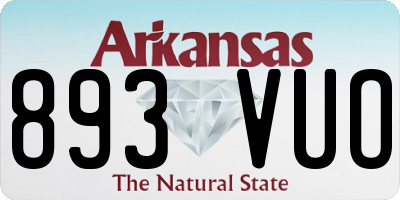 AR license plate 893VUO