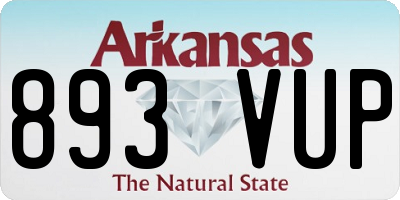AR license plate 893VUP