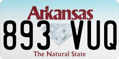 AR license plate 893VUQ