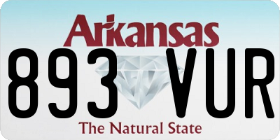 AR license plate 893VUR