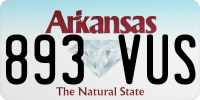 AR license plate 893VUS