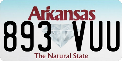 AR license plate 893VUU