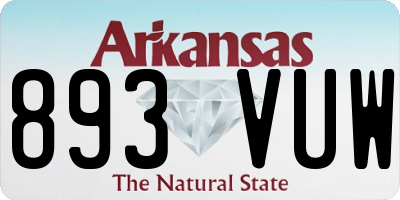 AR license plate 893VUW