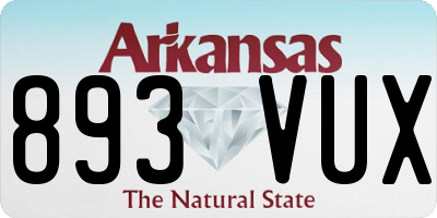 AR license plate 893VUX