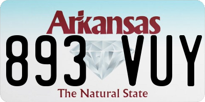 AR license plate 893VUY