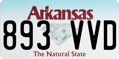 AR license plate 893VVD