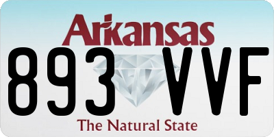 AR license plate 893VVF