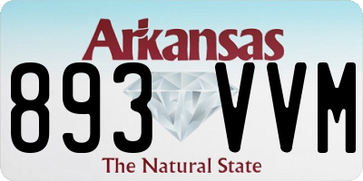 AR license plate 893VVM