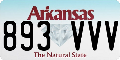 AR license plate 893VVV