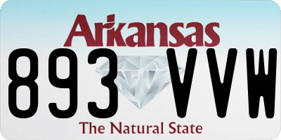 AR license plate 893VVW