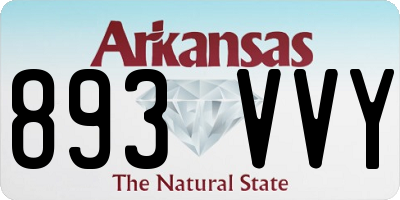 AR license plate 893VVY