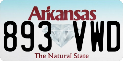 AR license plate 893VWD