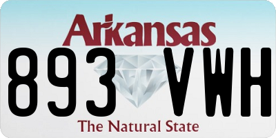 AR license plate 893VWH