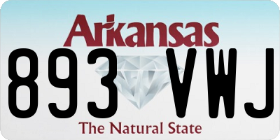 AR license plate 893VWJ