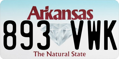 AR license plate 893VWK