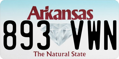 AR license plate 893VWN