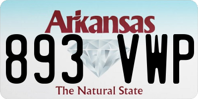 AR license plate 893VWP
