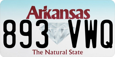 AR license plate 893VWQ