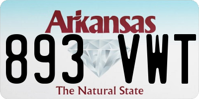 AR license plate 893VWT