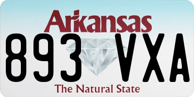 AR license plate 893VXA