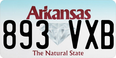 AR license plate 893VXB