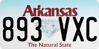 AR license plate 893VXC
