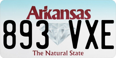 AR license plate 893VXE