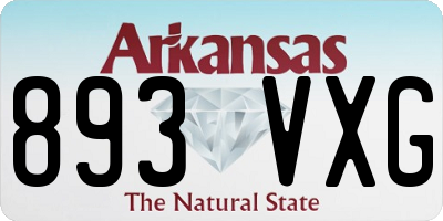 AR license plate 893VXG