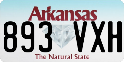 AR license plate 893VXH