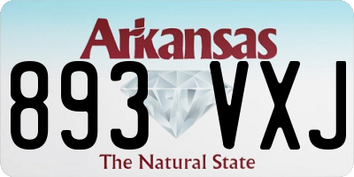 AR license plate 893VXJ