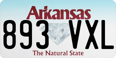 AR license plate 893VXL