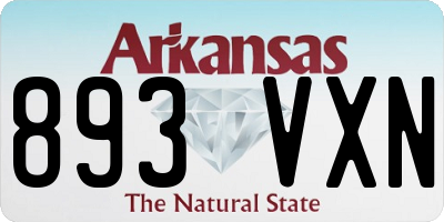 AR license plate 893VXN
