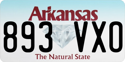 AR license plate 893VXO