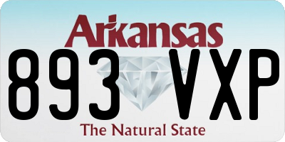 AR license plate 893VXP