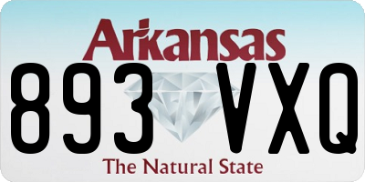 AR license plate 893VXQ