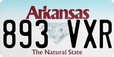 AR license plate 893VXR