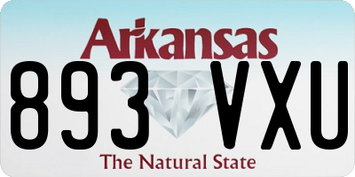 AR license plate 893VXU