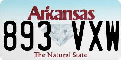 AR license plate 893VXW