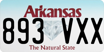 AR license plate 893VXX