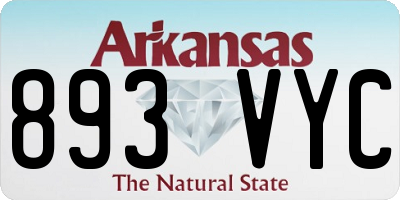 AR license plate 893VYC