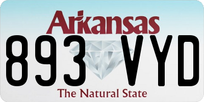 AR license plate 893VYD