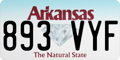 AR license plate 893VYF