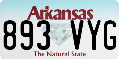 AR license plate 893VYG