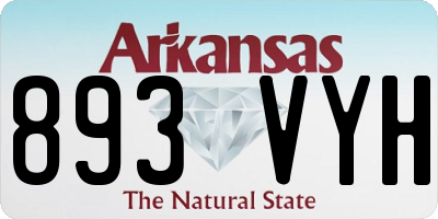 AR license plate 893VYH